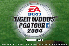 Tiger Woods 2004 screenshot 2 for GameBoy Advance